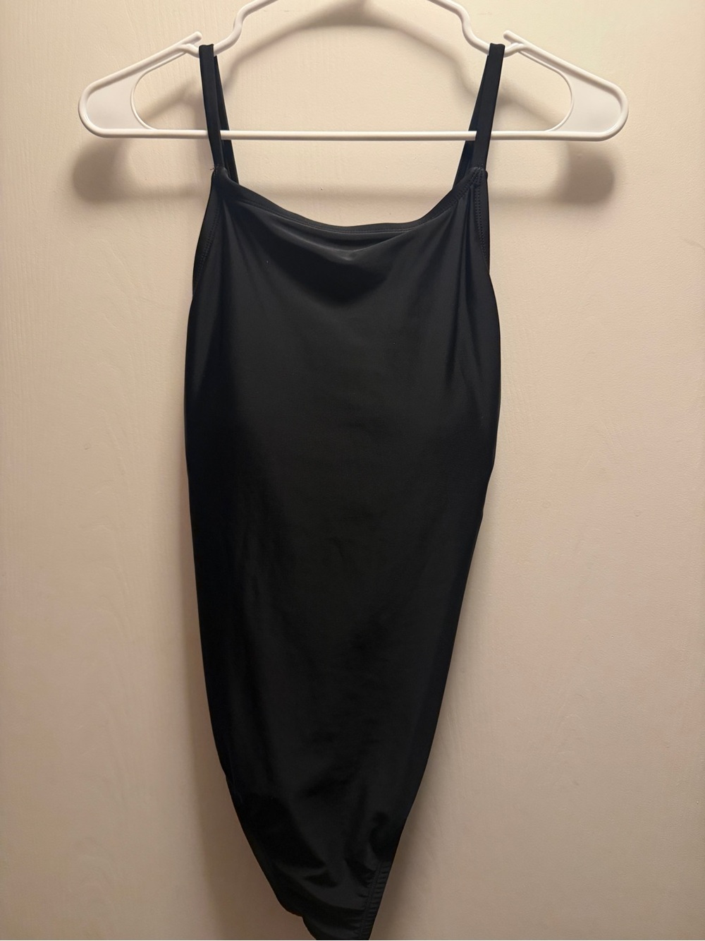 Kona Sol Black One Piece Swimsuit with Spaghetti Straps